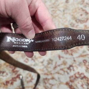 Nocona Leather Belt 40 With Extra Hardware